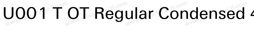 U001 T OT Regular Condensed 45991字体转换
